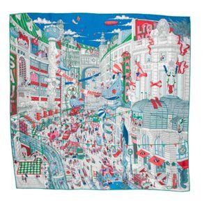 HERMÈS Le Grand Prix Au Faubourg Silk Scarf | Ugo Gattoni Silk | Made in France